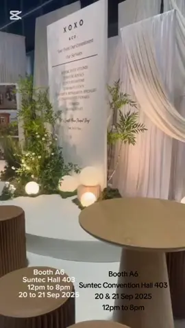 Hitcheed Wedding Wonderland Booth A6 (XOXO & Co.) Suntec Convention Hall 403 20 Sep to 21 Sep 2025 12pm to 8pm
