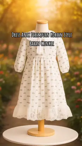 Dress Anak Perempuan Korean Style Bahan Crinkle. Dress Anak Perempuan Yang Cakep Buat Anak Ceweknya. Rekomendasi Dress OOTD Anak Perempuan Marves ariella #dressanaklucu #dressanakperempuan #bajuanakperempuan #dressanakcantik #dressanakkorea 