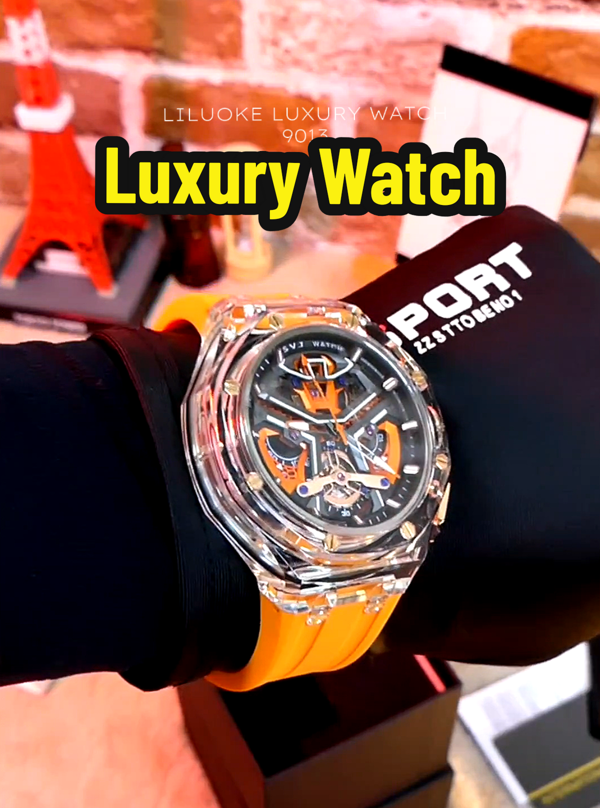 ⌚✨ LILUOKE 9013 ✨⌚ 高級感あるスケルトンデザインと鮮やかなカラー！ 防水性＆耐久性抜群で毎日にぴったり💯 Upgrade your style with LILUOKE 9013 🔥 #LILUOKE9013 #高級腕時計 #メンズウォッチ #スケルトンデザイン #LuxuryWatch 