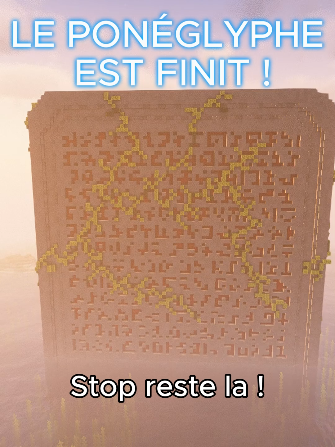 APRÈS DES HEURES DE TRAVAIL… Ponéglyphe terminé ! #Minecraft #minecraftbuilding #onepiece #MinecraftSansMinerai