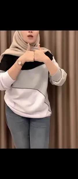 Kaos Polos Oversize Wanita Lengan Panjang Kombinasi Cotton Combed 24s