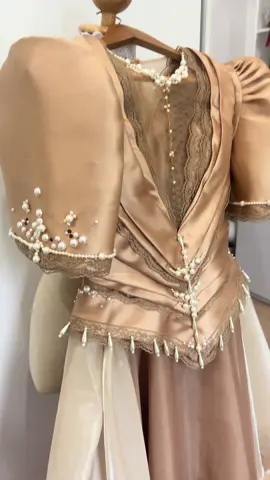 progress on this custom piecee — #fashiontok #sewingtok #fashiondesigner #fashionph #terno #ternooutfit 