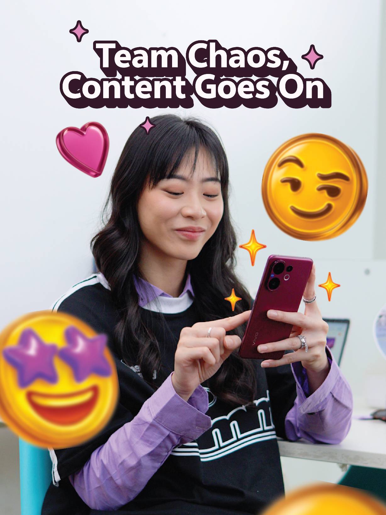 Deadline mepet + temen kerja tukang iseng = combo paling bikin pusing 🤯 Tapi, no stress needed💅🏻  Untung ada Google Gemini di #vivoV60 , semua jadi lebih gampang & praktis. Konten tetap on time, bos pun happy! #vivoV60 #UpCloseFromAfar 