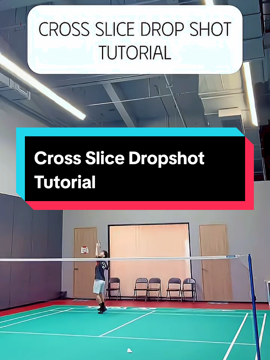 Cross slice dropshot tutorial #badmintontrickshot #badmintondrills #badmintontutorial #badmintontraining #latihanbadminton 