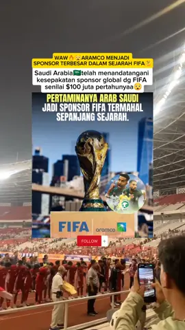 Saudi Aramco telah menandatangani kesepakatan sponsor global dg FIFA senilai $100 juta pertahunya berlangsung hingga akhir 2027. kesepakatan ini mencakup piala dunia pria 2026 dan piala dunia wanita 2027. Aramco menjadi sponsor terbesar dalam sejarah FIFA.kesepakatn ini juga mencakup hak eksklusif untuk menampilkan merek Aramco di berbagai platform FIFA, termasuk pertandingan,media digital,dan acara terkait lainnya. Gimana dg Pertamina kita🤔komentarnya Gaaesss? #pssi #arabsaudi #erickthohir #timnasindonesia #indonesiavsarabsaudi 