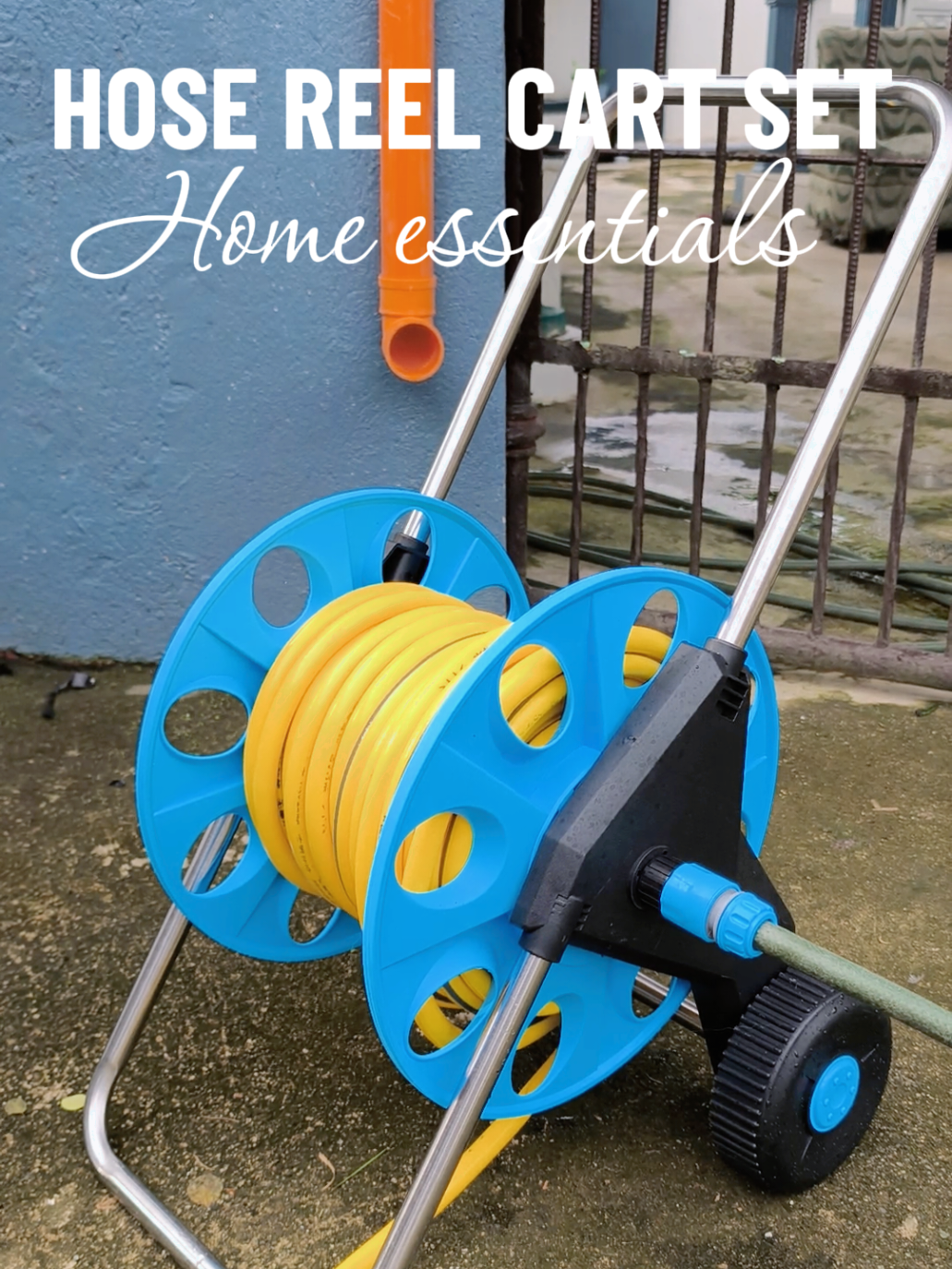 Water hose reel cart 💦😊 #reelcart #waterhose #gardenhose #carwash #pressurehose 