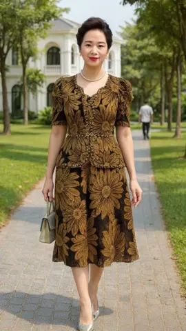 Đầm trung niên sang trọng #ThoiTrangU50 #YeuBanThan #damtrungnien #ThoiTrangTrungNien #VayDepChoMe 