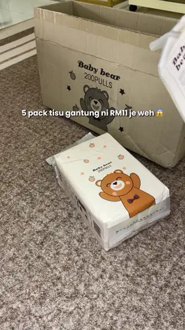 “Biasa beli satu pun dah RM3+, sekarang 5 pek cuma RM11 😱! Wajib borong terus, rugi kalau tunggu lama.” #tisu #tisuviraltiktok #tisugntungviral #tisumakan #tisugantung 
