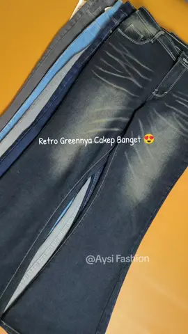 Yakin nih gak mau Motif Retro Greennya 😍 #jeans #cutbray #jeansretro #fyp #fashion 