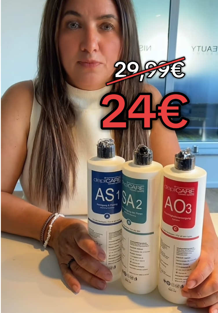 Aquafaciallösungen nur noch für kurze Zeit im Angebot! 3x500ml statt 28,99€ nur 24€ Passend für alle Aquafacial-Geräte, groß und klein Kaufen auf depicare.de #aquafaciallösungen #as1 #sa2 #ao3 