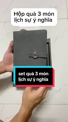 Set quà 3 món ý nghĩa lịch sự #setqua3mon #sotay 
