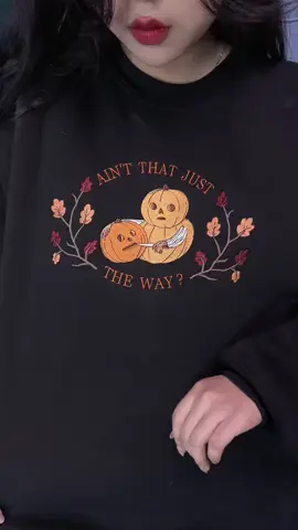 The cutest new color black Pottsfield sweatshirt🎃🥰🥰 #overthegardenwall #otgw #pottsfield #pottsfieldpumpkin #harvestfestival #pumpkin #pumpkinseason #halloween #autumn #autumnvibes #fallfashion #embroideredsweatshirt #embroidery #embroiderydesign #embroiderybusiness #fypシ 