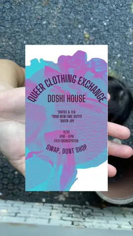 Come grab some clothes from other folks in Houston!! #houston #clothesswap #fyp @