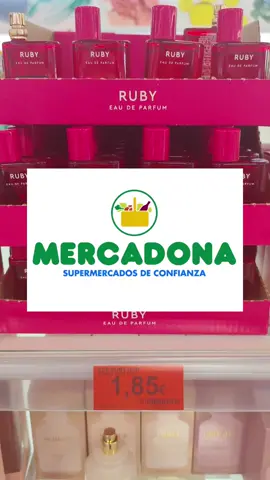Novedad perfume Ruby @Mercadona Novedades  Últimamente #mercadona trae mucha novedades. Tiene un olor como a talco que me gusta mucho además es super cómoda para llevar en el bolso. #novedadesmercadona #maquillajemercadona #productosmercadona #perfumesmercadona 
