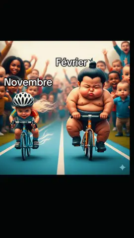 Ton mois = ton tournoi de cycliste alors dis moi jusqu'à où tu es arrivé dans les commentaires#sports #bébé #ai #yourmonth 