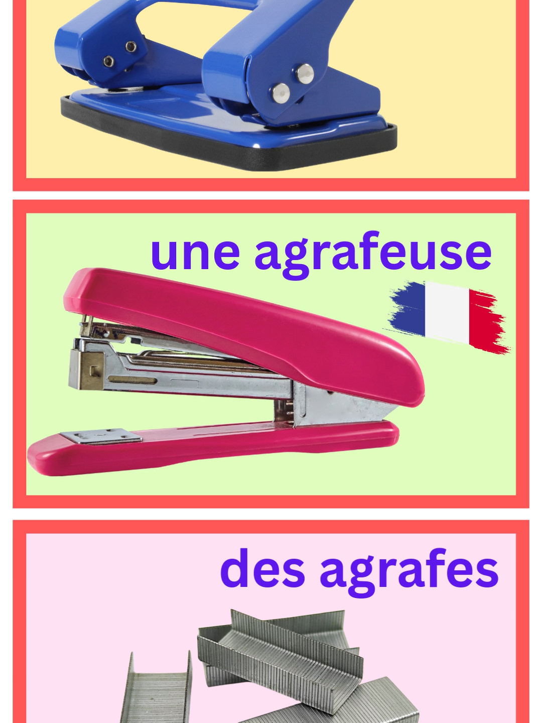Stationary in French | La papeterie en français Découvre le vocabulaire de la papeterie en français 📘✏️. Learn French stationery vocabulary easily 📘✏️. Idéal pour les niveaux A1–B2. #LearnFrench #ApprendreLeFrançais #FrenchVocabulary #Stationery #Papeterie #FrançaisFacile #FrenchForBeginners #FrenchLearning #LanguageLearning #FrenchWords #TikTokLearning#tiktoklearningchallenge #FrenchShorts #chaussureschallenge