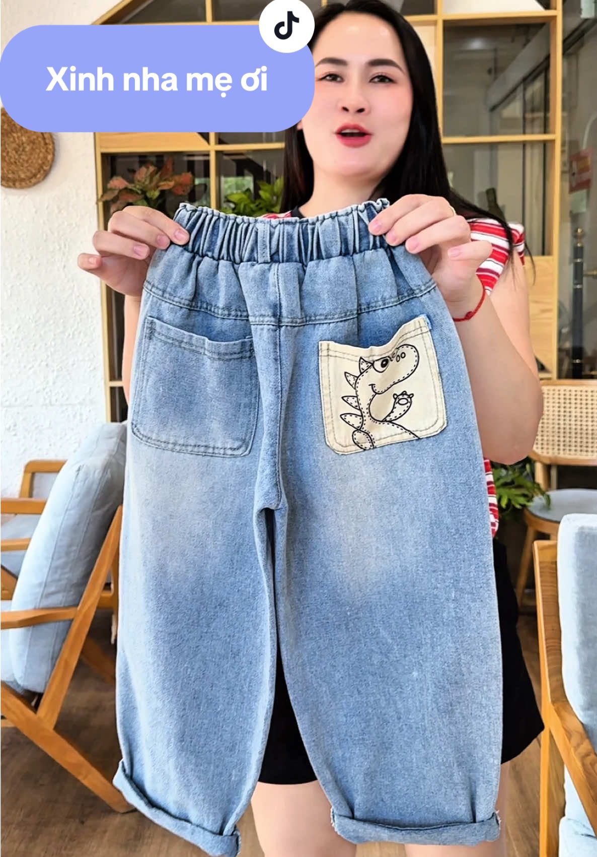 Quần jean bò bé gái chất đẹp #tiktokshop #thoitrangtreem #quanbegai #quanchip 