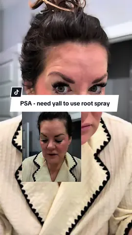 Root spray isn’t just for gray coverage—it’s my go-to for filling in a thinning hairline. A quick spritz = instant confidence boost. 💁‍♀️✨ @IGK Hair #BestieChat #HairHacks #MatureBeauty #ConfidenceBoost #GrayHairDontCare 
