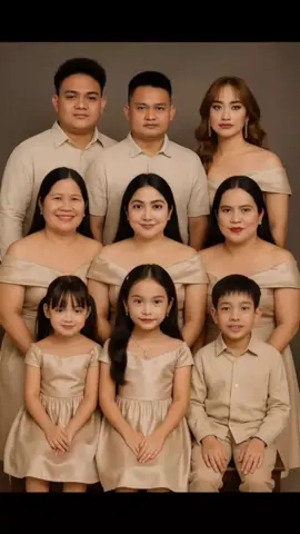 Family of 9 BEIGE COLOR ❤️  #familyportrait #chatgpt #trending #fyp #editing 