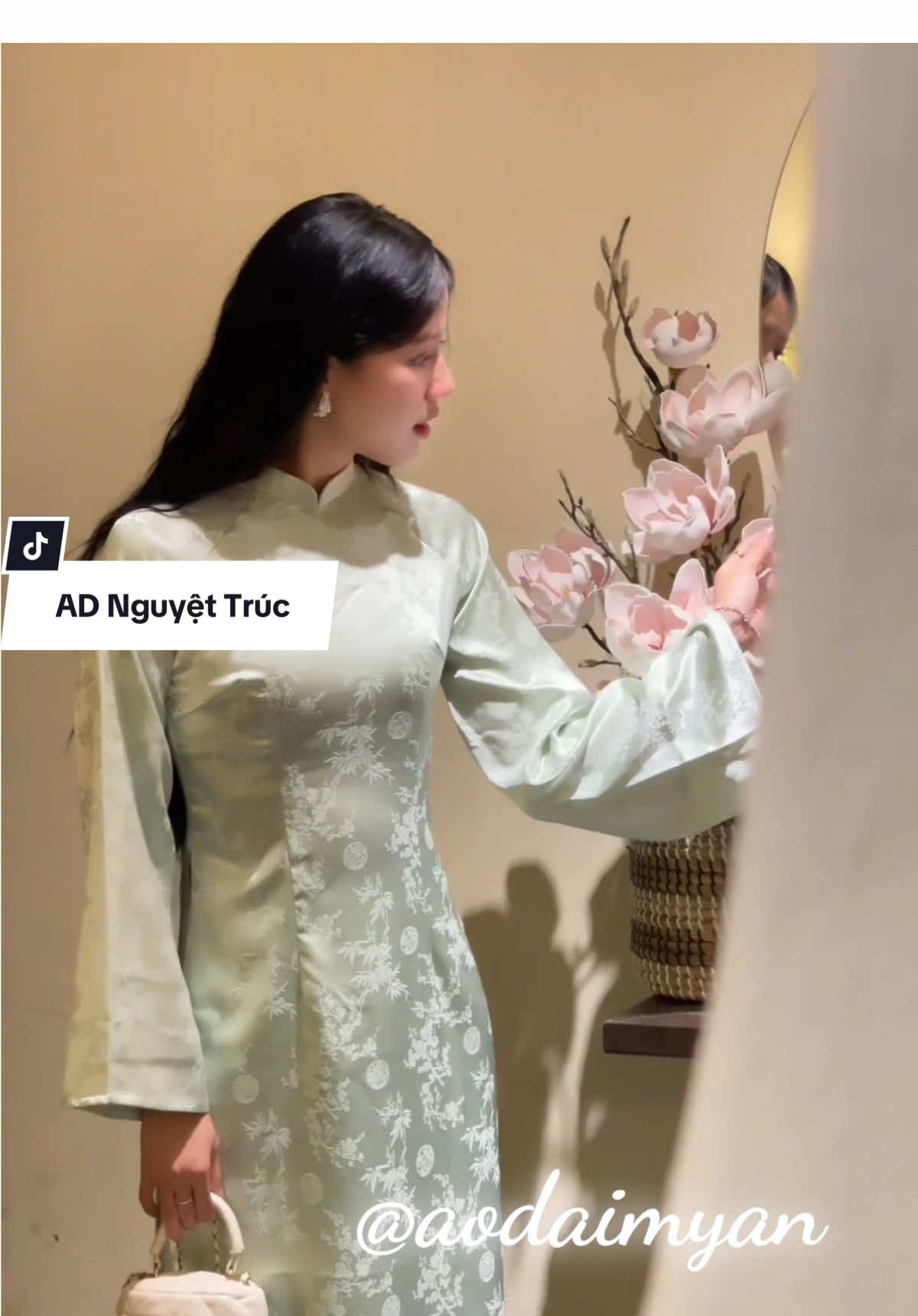 Áo dài Nguyệt Trúc xanh bơ - BST TẾT 2026. Màu xanh bơ dịu keo chưa bao giờ làm tui thất vọng hẹ hẹ #aodaimyan #aodaicachtan #tet2026 #xuhuong #aodaitet 