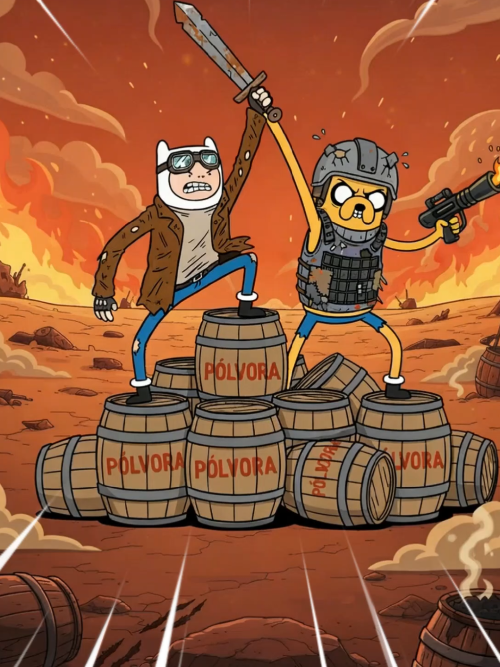 Como hacer polvora si el mundo se ha acabado  - el apocalipsis - JakeAtomico #apocalypse #cuencia #postapocalyptic #horadeaventura #adventuretime  #rigbykaiyt #cartoonnetwork 