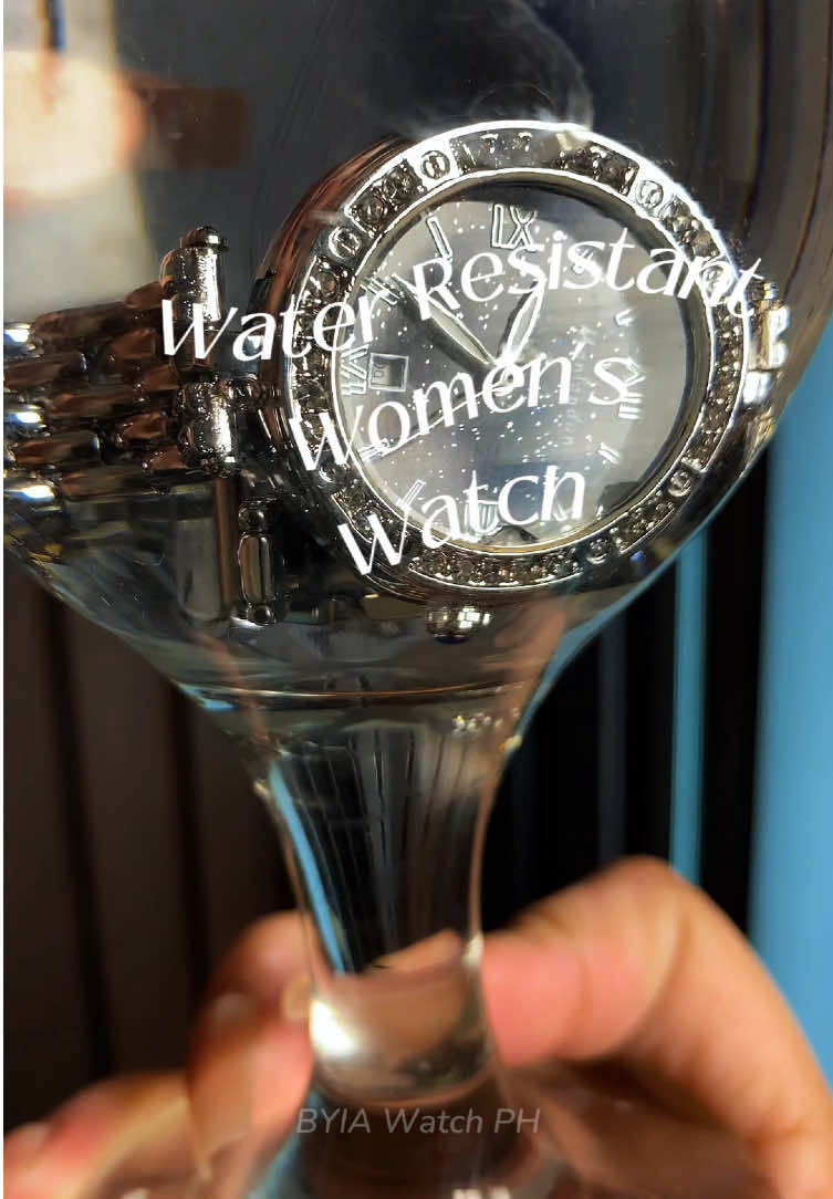 Timeless elegance meets strength — a water-resistant silver watch adorned with dazzling diamonds, made for the modern woman #fyp #watchforwomen #byiawatchph #waterproofwatch #waterresistantwatch 