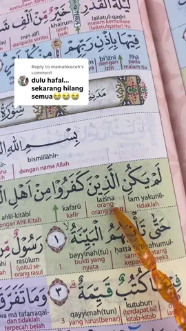 Replying to @mamahkeceh yuk hafalin lagi kak #alquran_alkareem0 #surahalbayyinah 
