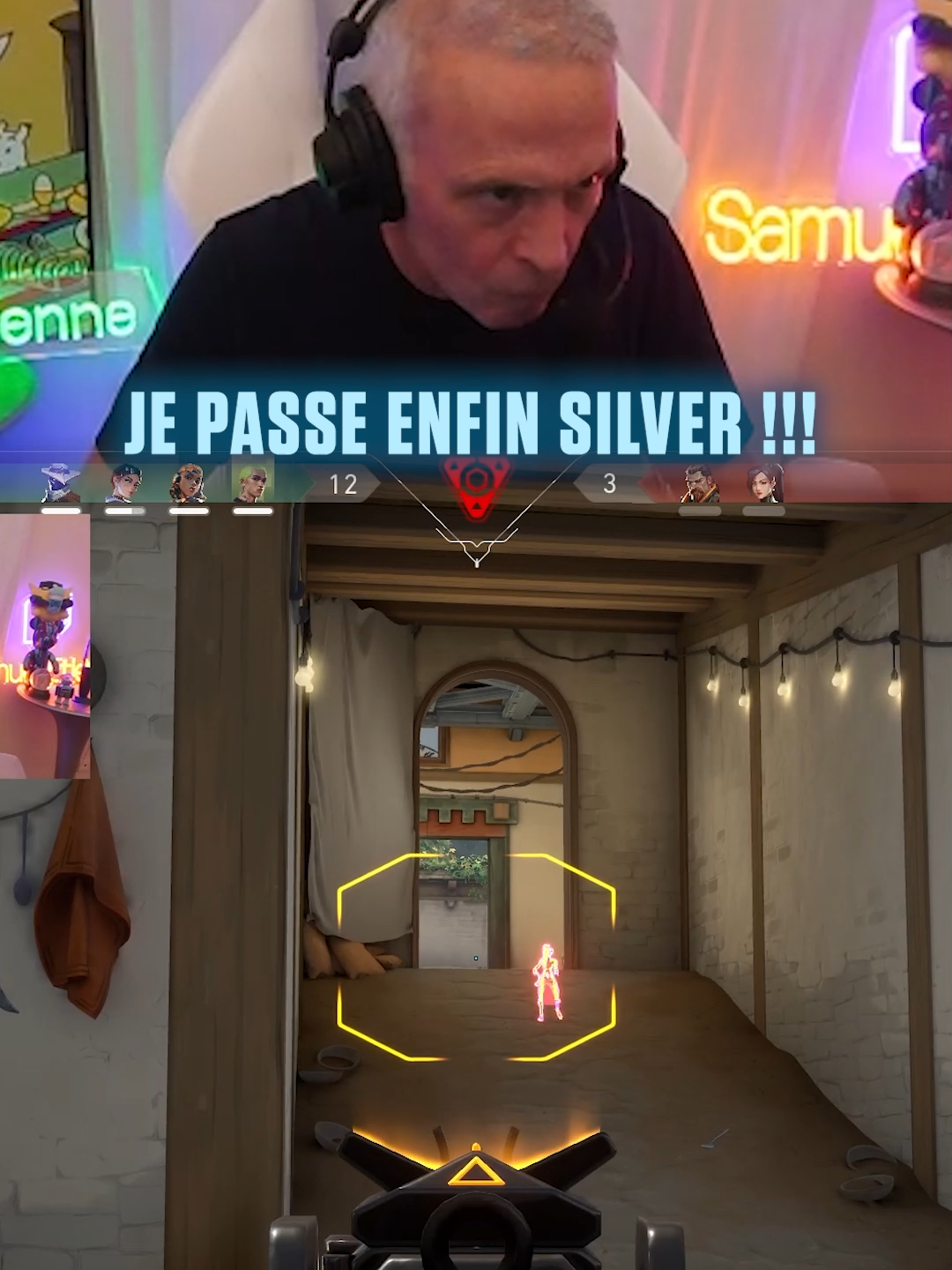 Après 2 ans et plus de 1000 rankeds je suis passé SILVER sur Valorant ! Adieu le Bronze #valo #Valorant #emotion #samueletienne #twitchfr