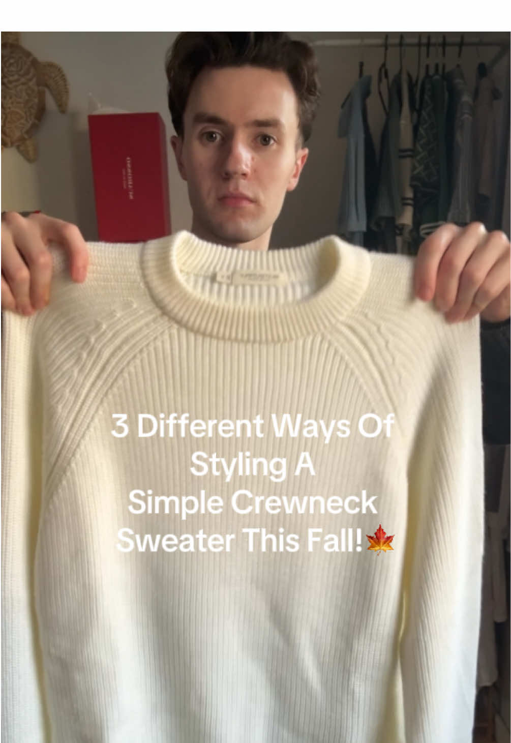 3 Different Ways Of Styling A Simple Crewneck Sweater For This Fall🍁 #fashion #menstyle #outfitinspo #oldmoney #howtostyle 