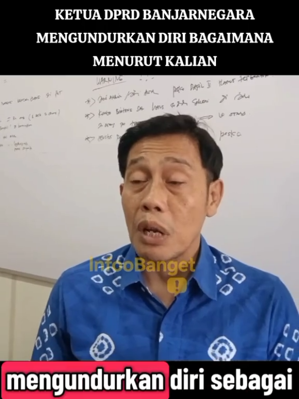 KETUA DPRD BANJARNEGARA MENGUNDURKAN DIRI KARENA SEBAGAI BENTUK TANGGUNG JAWAB MORAL KEPADA MASYARAKAT. #infoobanget  #fyp #viral #banjarnegara