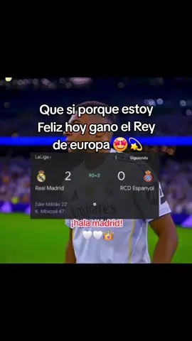 Feliz por que hoy gano mi querido Real madrid #Realmadrid  2_0 #rcdespanyol  #Halamadrid #siiiiiiiiiiiuuuuu #paratiiiiii  madridistas vamos 