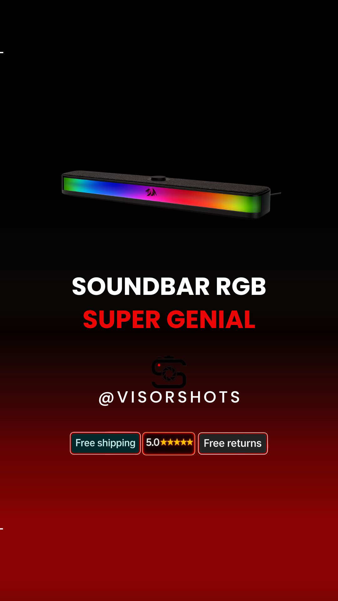 🔊✨ Esto es todo lo que necesitas en tu escritorio ✔️ Diseño compacto y delgado con efectos de luces RGB dinámicos 🌈 ✔️ Sonido de calidad con su 2.0 Channel 🎶 ✔️ Conéctalo por Bluetooth o cable Plug & Play 🔌 ✔️ Control superior de fácil acceso: volumen, luces, pistas y modos 🔄 ✔️ 10W de potencia + indicador LED inteligente de volumen ⚡ 🔥 Este es el Red Dragon GS515, y se está agotando rapidísimo. 📦 Envío incluido y descuento activo. 🛒 Haz clic en el carrito naranja aquí abajo y consigue el tuyo ahora 👇 #tiktokshopsquadup #dealsforyourdays #TikTokMadeMeBuyIt #GamingSetup #rgbgear