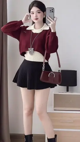 Set áo len 2 chi tiết hot mùa đông 2025 đây rồi #setdoxinh #aolennu #thoitrangnuhottrend #sethottrend 