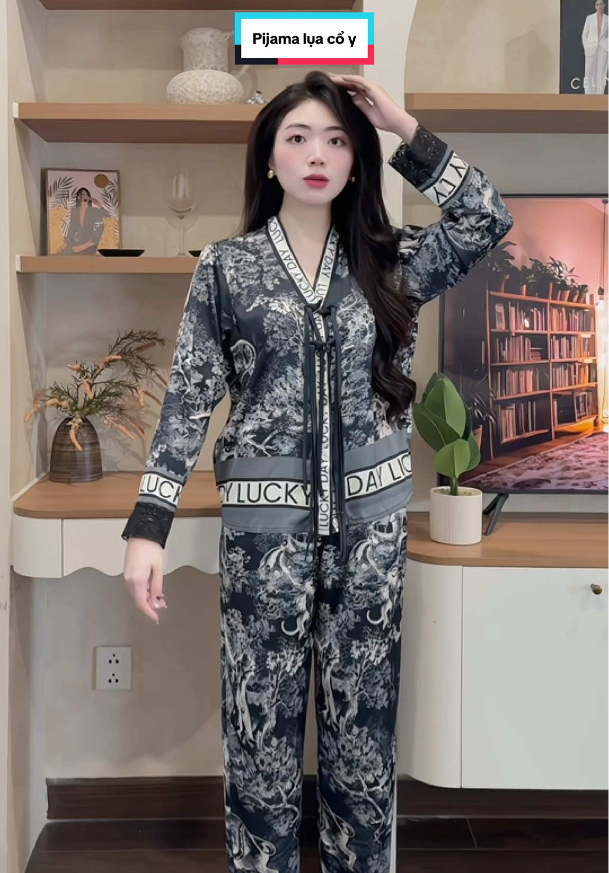 Pijama lụa cổ Y nhiều màu🥰