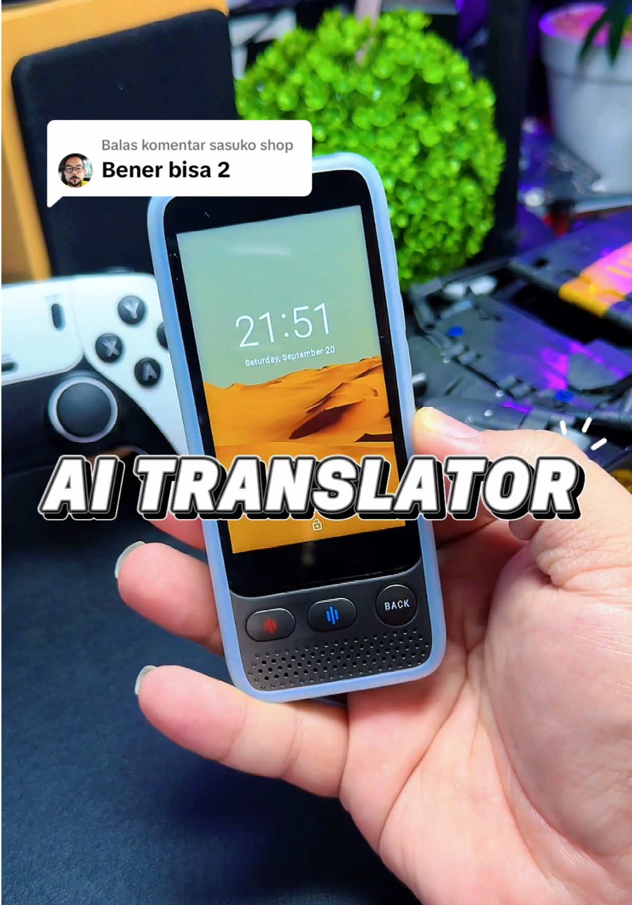 Membalas @sasuko shop AI Translator – Translator paling canggih! 🔥 Bisa komunikasi dua arah, nerjemahin lebih dari 130 bahasa, tinggal foto teks langsung diterjemahin, bahkan bisa cek kurs mata uang asing juga. 💱📸 Cocok banget buat umroh, traveling, bisnis internasional, atau liburan ke luar negeri. ✈️🌍 Udah dapet sarung + tali lanyard, gampang dibawa ke mana aja! 🙌 👉 Pakai AI Translator, biar komunikasi lancar tanpa batas! 🚀 #aitranslator #translatorcanggih #translatoroffline #hobaba #wibgajian 