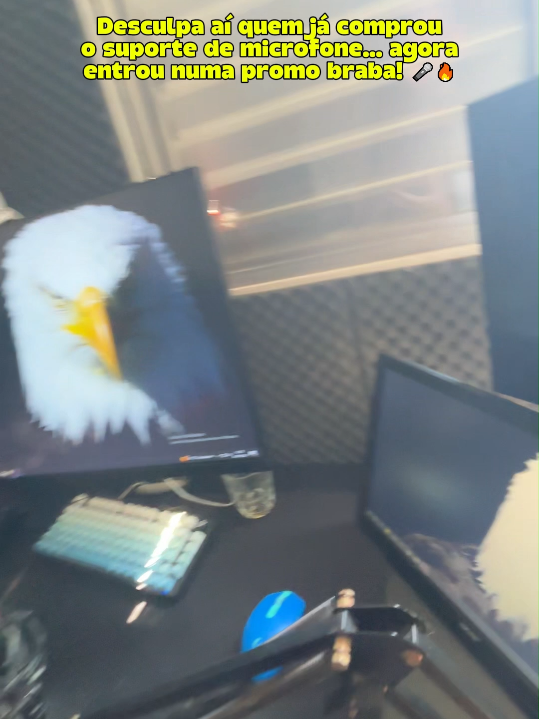 Uso o meu suporte de microfone há 4 anos 🎤 resistente e confiável! #suportemicrofone #streamer