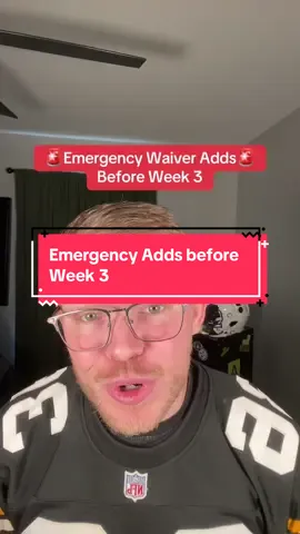 EMERGENCY waiver wire adds before week 3 of fantasy football #fantasyfootball #fantasyfootballtips #fantasyfootballadvice  