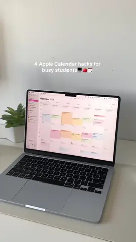 4 apple calendar hacks for busy students💻🍎🗓️ #applecalendar #googlecalendar #macbook #studentlife #studytok 
