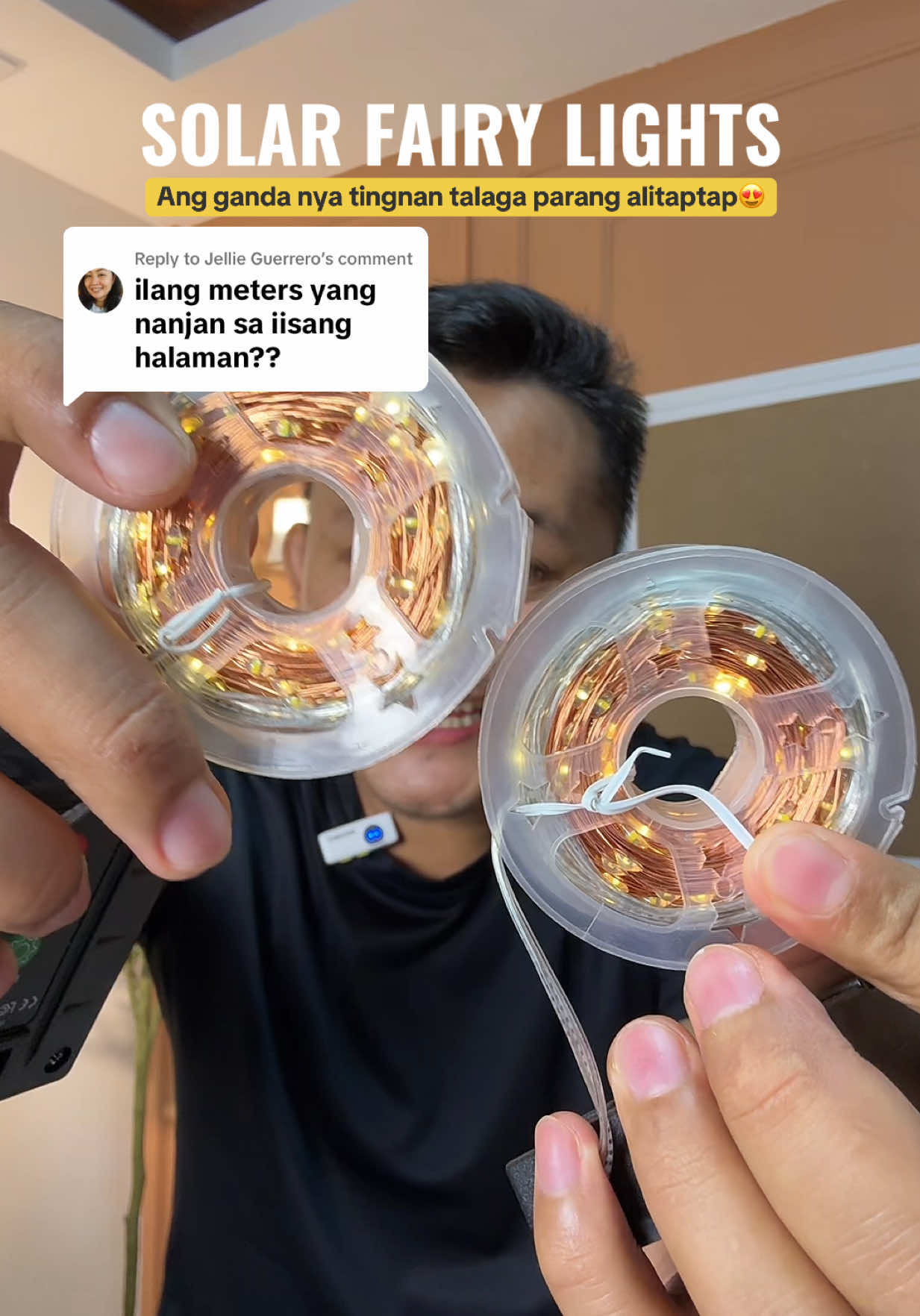 Replying to @Jellie Guerrero sobrang ganda talaga ng fairy lights🥺. #solarlights #fairylights #gardenlights #solarfairylights #ledlight 