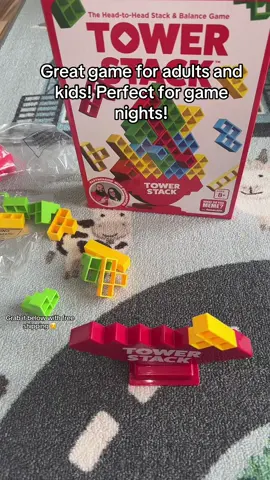 So fun and easy to play! #towerstack #fungames #GameNight #kidsgames #familygames 