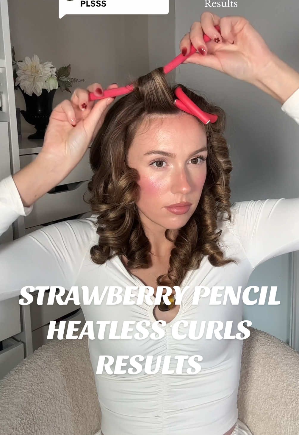 Replying to @NafisaSADULLAEVA what do we think of these ones? 🤔🍓 #strawberrypencilcurlsresults #flexirods #flexirod #flexirodcurls #heatlesscurls 