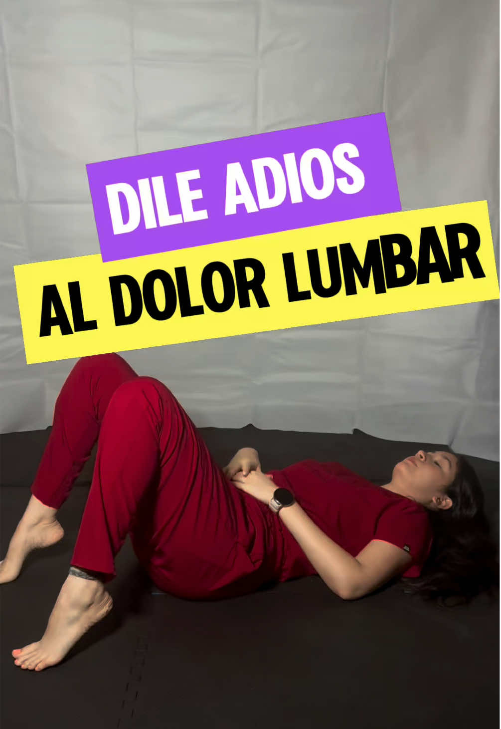 Realiza estos ejercicios para aliviar tu dolor lumbar 👌 . . . . #lumbalgia #dolor #fisioterapia #fisio #ejercicio 