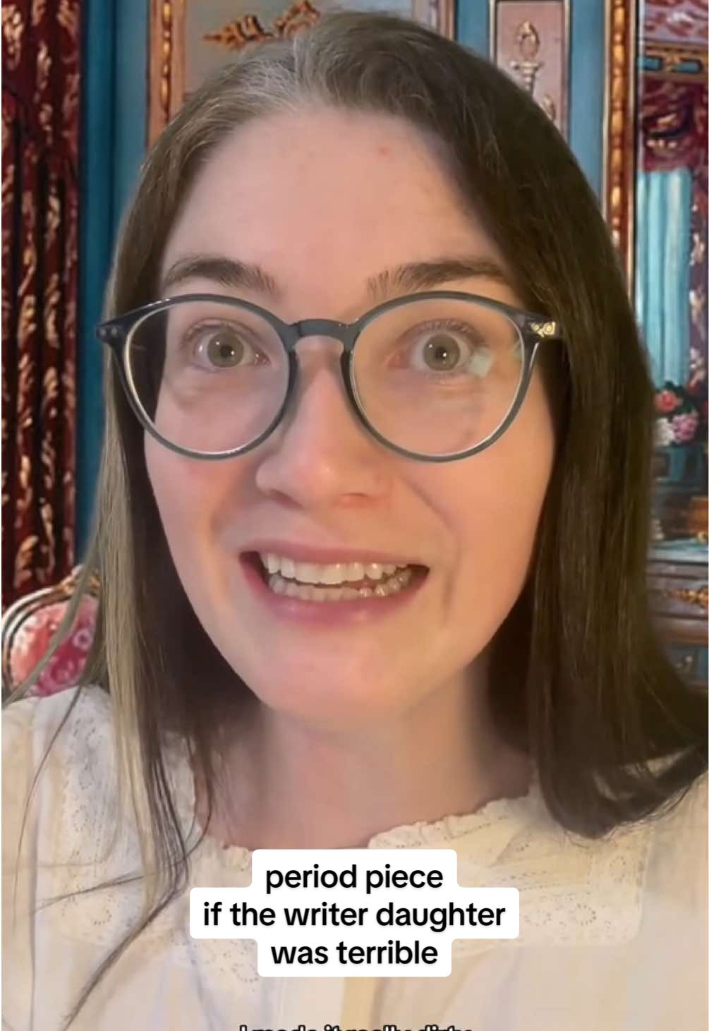 period pieces if the independent daughter who wishes to write was terrible at it #periodpiece #movies #movieparody #littlewomen #bridgerton 