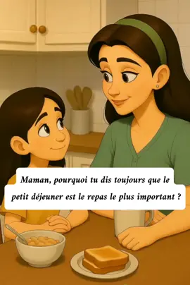 dialogue sur l'importance de Petit déjeuner  vidéo éducatif sur le petit déjeuner  #apprendrelefrançais #cartoon #افلام_كرتون #enfant #petitdejeuner 
