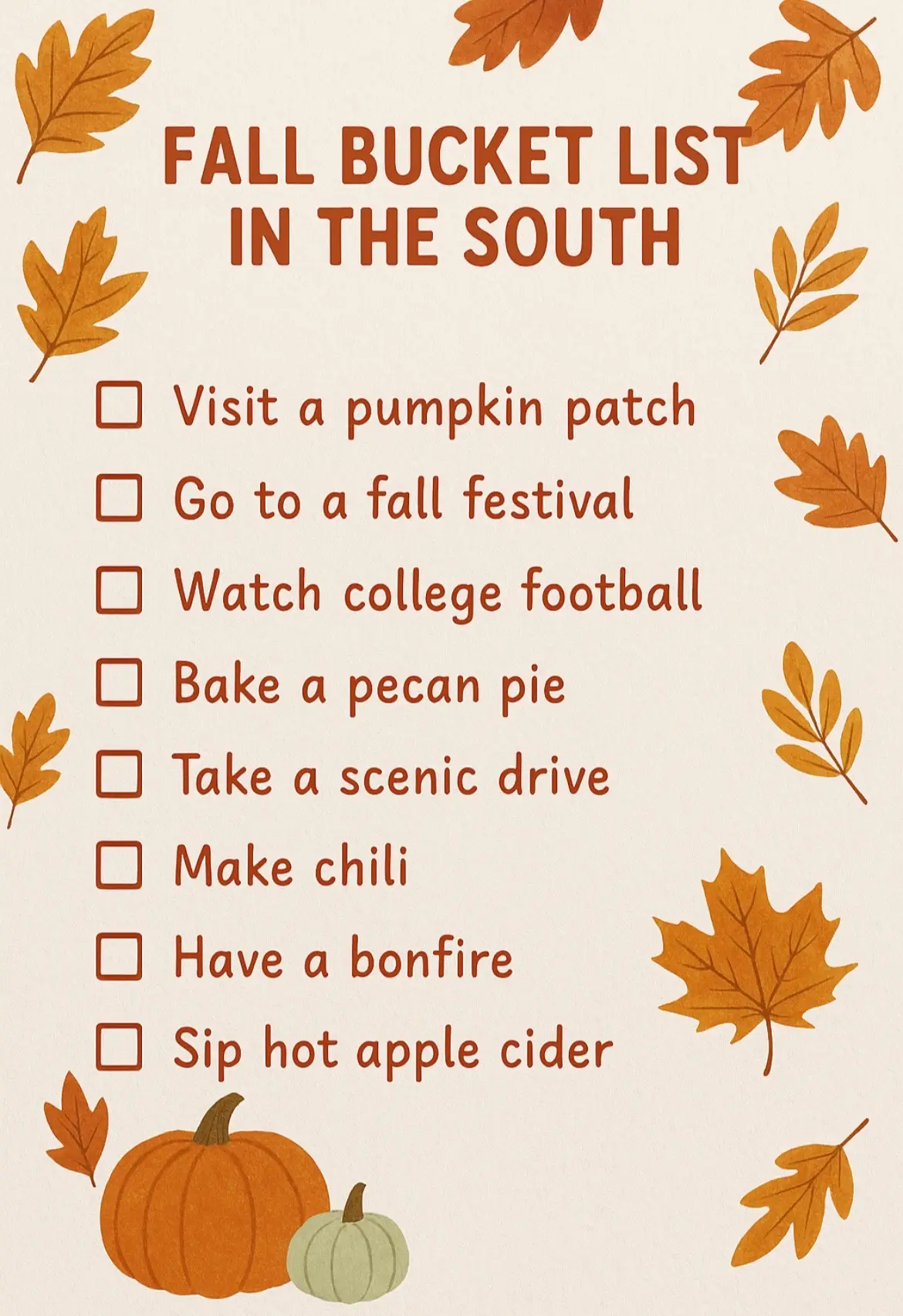 “Southern autumns may not bring apple orchards or snowy days, but we’ve got pumpkin patches, pecan pies, and cozy nights under the stars. 🌙✨ What’s on your fall bucket list this year?”#cozy#autumn#magic#soft 
