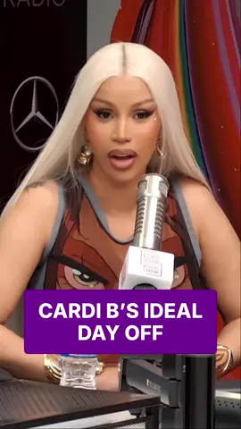 Forget lavish spa visits—Cardi B's perfect day off includes either catching up on life, hanging with her kids, or having a good time with family (and by good time she means getting 