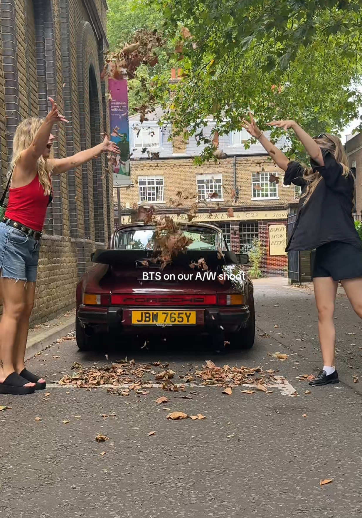 A little bit of torrential rain on our shoot! #anthropologie #bts #photoshoot 