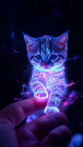 Live Wallpaper 4K - Electric Mythical Mini Kitten Hanheld How cute do you find this video? Comment 