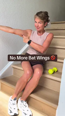 No more bat wings! 🚫 I’m using 5 lbs/ 2 kg 💪 Use what is best for you💯#tiktok #reels #workout #fyp #strength 