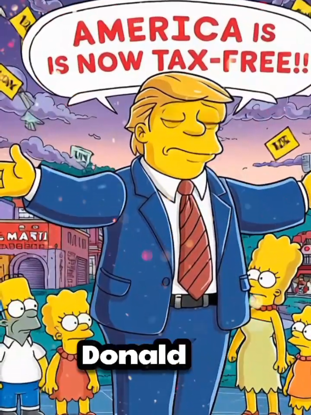 The Simpsons hinted a Tax-Free America in 2026.#simpsonsprediction #taxfreeamerica #trump2025 #usa #stockmarket 